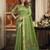 Pista color woven designer ethnic graceful partywear saree