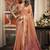 Peach color woven designer ethnic graceful partywear saree