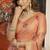 Peach color woven designer ethnic graceful partywear saree