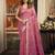 Pink color woven designer ethnic graceful partywear saree