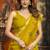 Mustard color woven designer ethnic graceful partywear saree