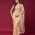 Chiku color smart elegant girlie partywear net sequins embroidered saree