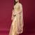Chiku color smart elegant girlie partywear net sequins embroidered saree