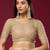 Chiku color smart elegant girlie partywear net sequins embroidered saree