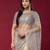 Grey color smart elegant girlie partywear net sequins embroidered saree