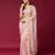 Pink color smart elegant girlie partywear net sequins embroidered saree