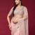 Pink color smart elegant girlie partywear net sequins embroidered saree
