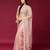 Pink color smart elegant girlie partywear net sequins embroidered saree
