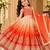 kids orange embroidered lehenga choli with dupatta
