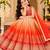 kids orange embroidered lehenga choli with dupatta