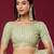 Pista color smart elegant girlie partywear net sequins embroidered saree