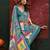Blue color smart crepe silk designer printed saree for fancy girlie looks