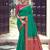 Sea green color smart woven designer silk fabric trendy beautiful saree