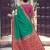Sea green color smart woven designer silk fabric trendy beautiful saree