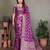 Purple color satin silk jacquard weaving designer fancy beautiful saree
