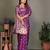 Purple color satin silk jacquard weaving designer fancy beautiful saree