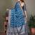 Firozi color satin silk jacquard weaving designer fancy beautiful saree