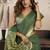 green ethnic khadi cotton blend fabric woven designer traditional rich saree