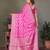 Pink color satin silk jacquard weaving designer fancy beautiful saree