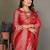 Red color satin silk jacquard weaving designer fancy beautiful saree