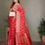 Red color satin silk jacquard weaving designer fancy beautiful saree