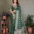 Green color satin silk jacquard weaving designer fancy beautiful saree