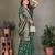 Green color satin silk jacquard weaving designer fancy beautiful saree