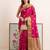 Pink color woven designer silk ethnic trandy saree