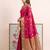 Pink color woven designer silk ethnic trandy saree