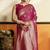 Pink color beautiful woven jacquard designer soft silk partywear saree