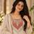 cream color thread and sequence work silk blend salwar kameez