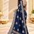 Blue color satin tissue fabric woven jacquard designer rich ceremonial saree
