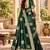 Green color satin tissue fabric woven jacquard designer rich ceremonial saree
