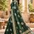 Green color satin tissue fabric woven jacquard designer rich ceremonial saree