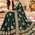 Green color satin tissue fabric woven jacquard designer rich ceremonial saree
