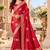Red color satin tissue fabric woven jacquard designer rich ceremonial saree