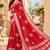 Red color satin tissue fabric woven jacquard designer rich ceremonial saree