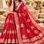 Red color satin tissue fabric woven jacquard designer rich ceremonial saree