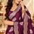 Wine color satin tissue fabric woven jacquard designer rich ceremonial saree