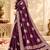Wine color satin tissue fabric woven jacquard designer rich ceremonial saree