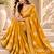 Yellow color satin tissue fabric woven jacquard designer rich ceremonial saree