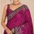 Pink color beautiful designer partywear satin fabric saree