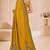 Yellow color beautiful designer partywear satin fabric saree