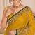 Yellow color beautiful designer partywear satin fabric saree