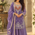 lavender color thread and sequence work silk blend salwar kameez