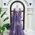 lavender color thread and sequence work silk blend salwar kameez