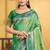 emerald green soft silk blend woven designer ethnic partywear fancy designer saree
