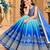 kids sky blue embroidered lehenga choli with dupatta