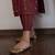 Wine tissue chanderi kurta set
