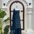 teal color thread and sequence work faux georgette salwar kameez